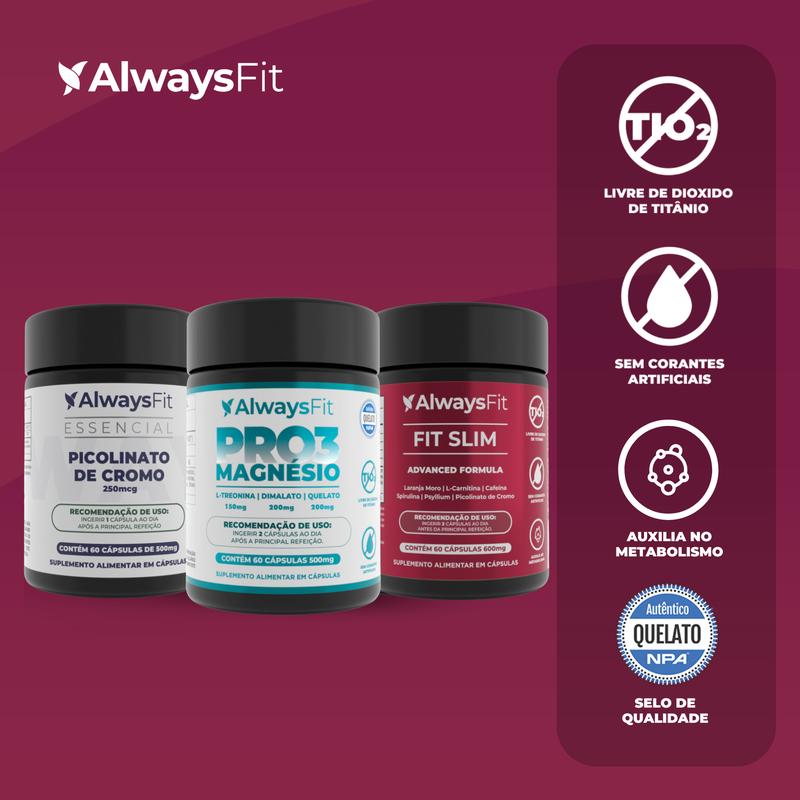Kit Pro3Magnesio + FitS36 + Picolinato de Cromo – imagem 2