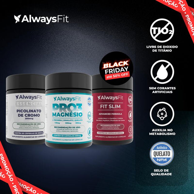 Kit Pro3Magnesio + FitS36 + Picolinato de Cromo