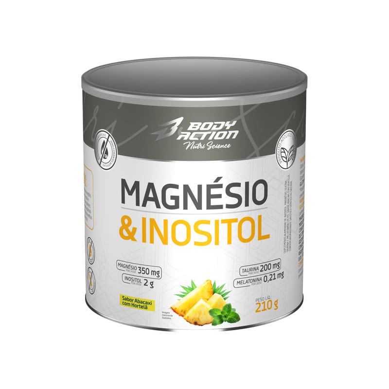 Magnésio & Inositol Bodyaction - Contém Melatonina - Lata 210g – imagem 2