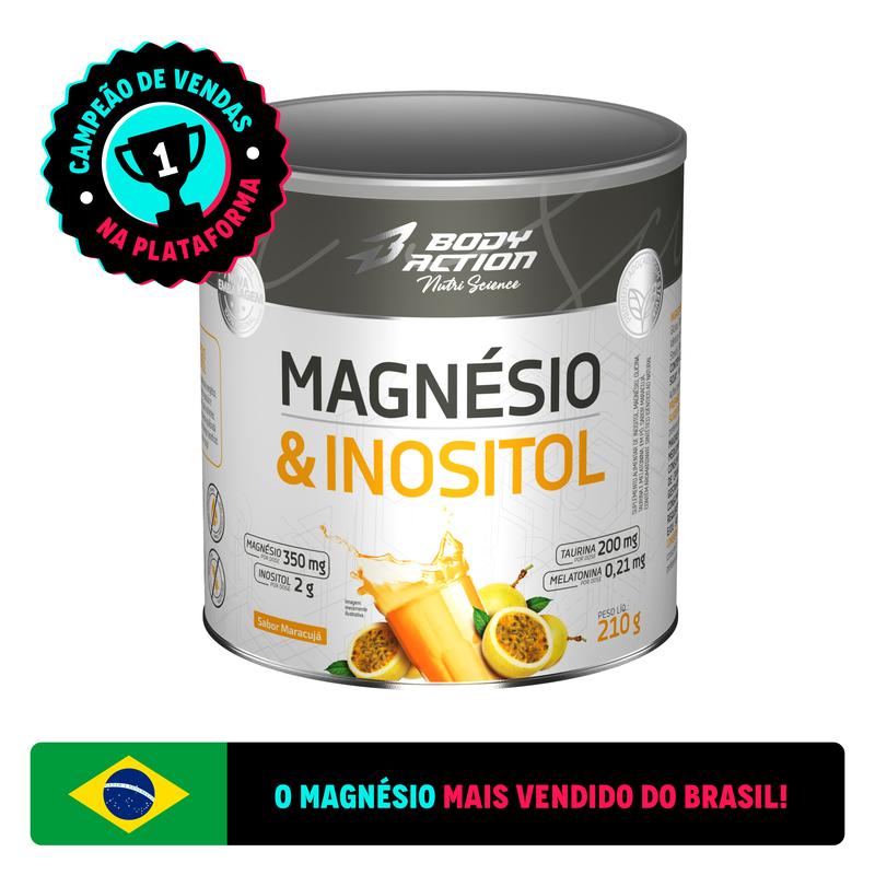 Magnésio & Inositol Bodyaction - Contém Melatonina - Lata 210g – imagem 1