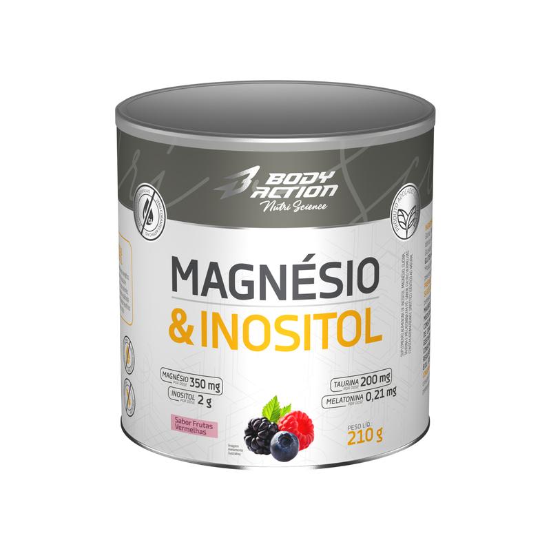 Magnésio & Inositol Bodyaction - Contém Melatonina - Lata 210g – imagem 3